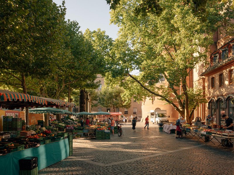 Marktstände auf dem Liebfrauenplatz